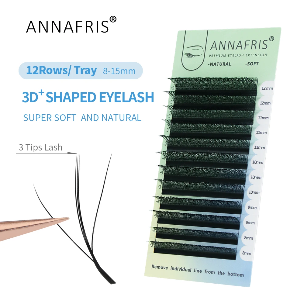 ANNAFRIS 3D W Three Core Eyela - Eyelash Extension Human Hair 评论和价格