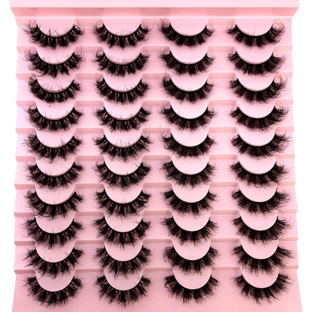New 20 Pairs Natural Thick Fal - Eyelash Extension For Asian Eyes 评论和价格