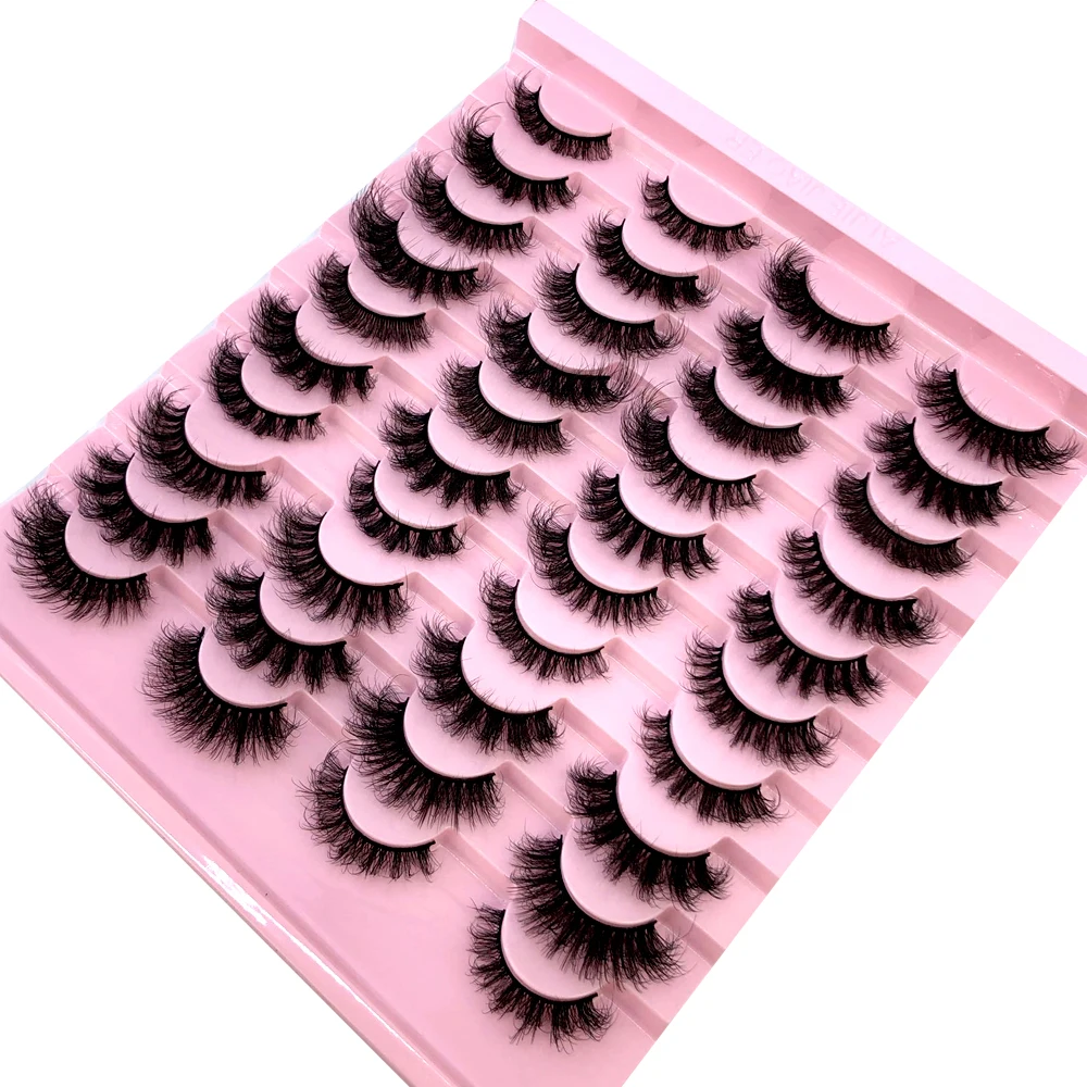 New 20 Pairs Natural Thick Fal - Eyelash Extension For Asian Eyes 评论和价格