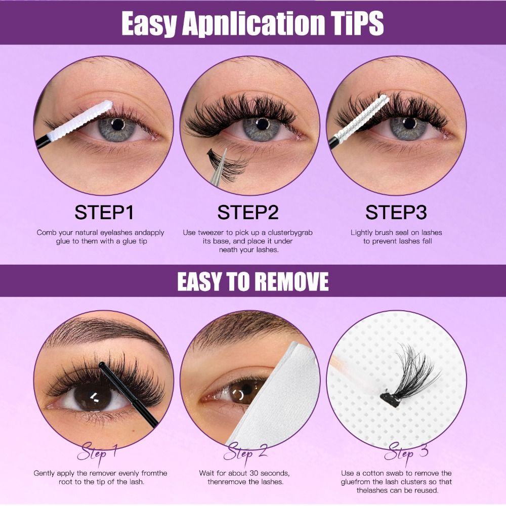 Natural Look False Eyelashes B - Eyelash Extension Look 评论和价格