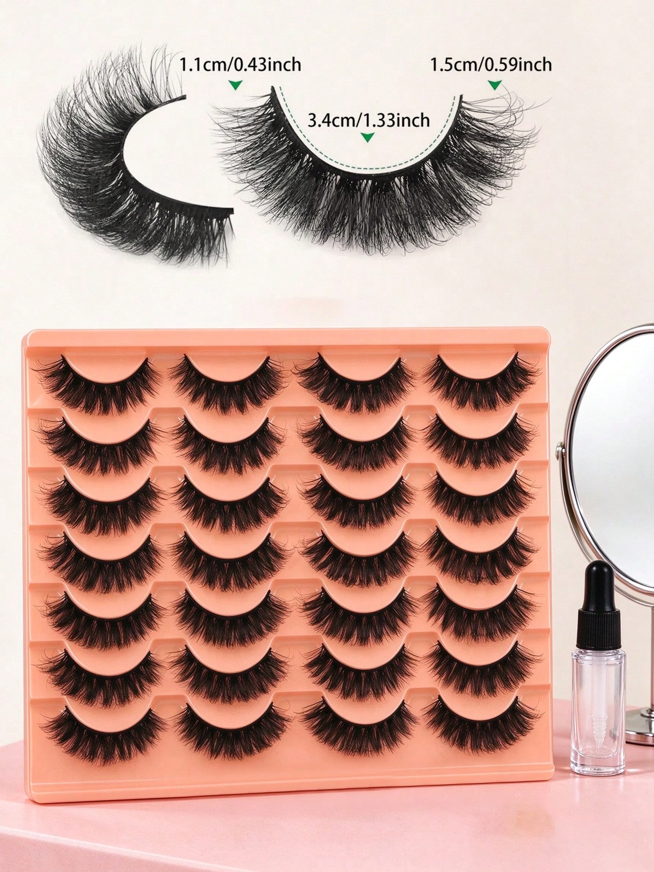 14 Pairs Natural Look False Ey - Eyelash Extension Look 评论和价格