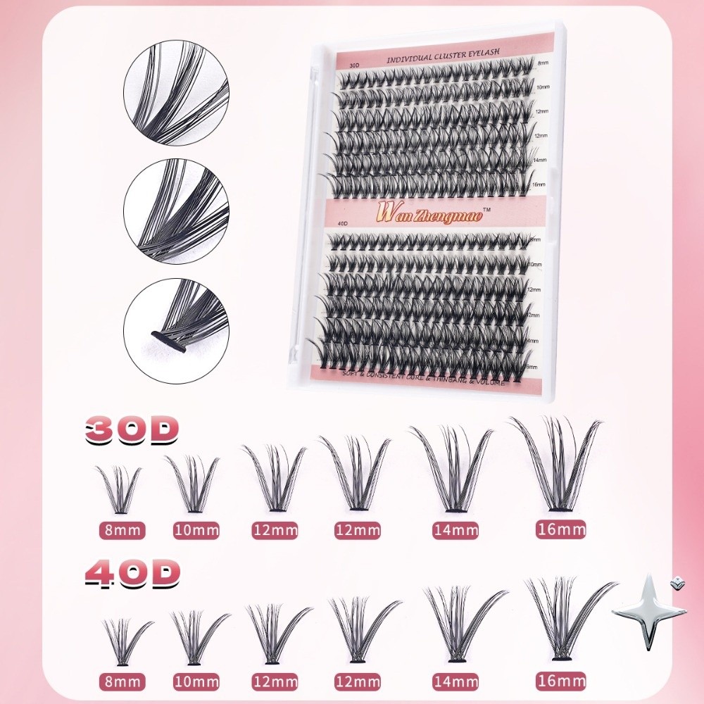 8-16mm Length False Eyelashes  - Eyelash Extension Look 评论和价格